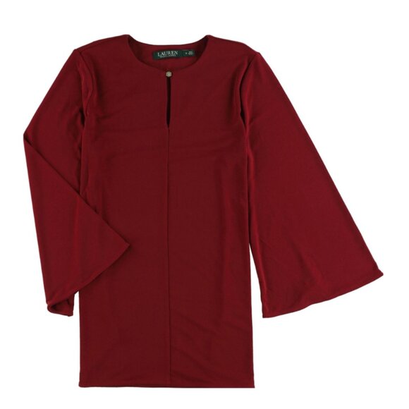 Lauren Ralph Lauren Tops - Lauren Ralph Lauren Women’s‎ Keyhole Neck Tunic Top Burgundy Size M